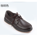 Free Sample Brown Lace Up Echtleder Gummi Outsole Herren Kleid Schuhe